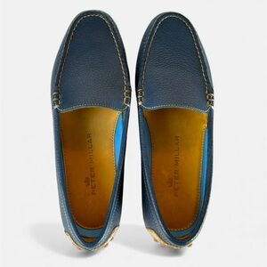 Peter Millar Navy Blue Driving Moc Shoes Size 6 Loafers